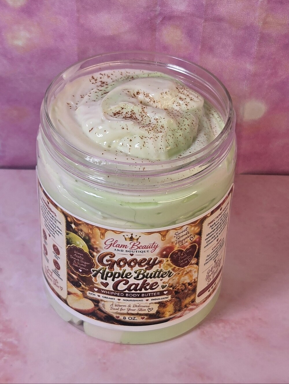 Gooey Apple Butter Cake Whipped Body Butter. Handmade Shea, Cocoa & Mango Bu
